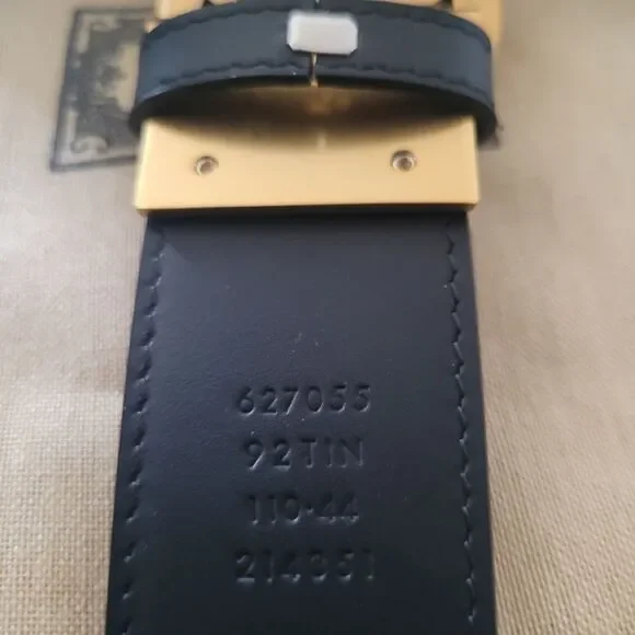 Gucci Classic GG Gold Mens Belt. Size 44 - Picture 3 of 4